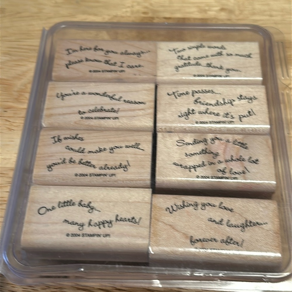Stampin’ Up! Curvy Verses Rubber Block Stamps Set of 8
